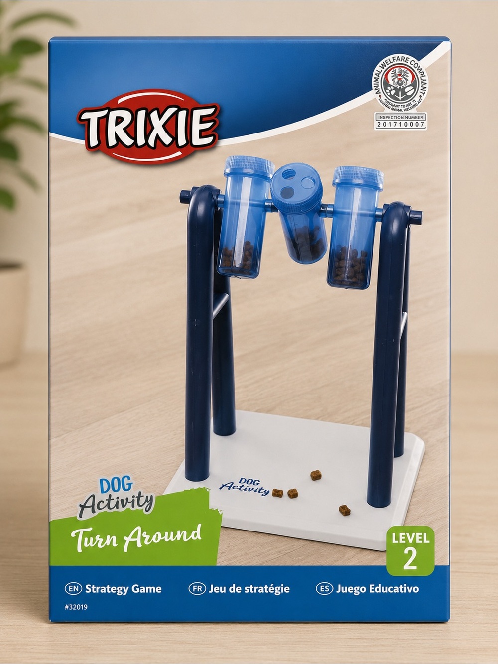 Trixie Dog Activity Turn Around Puzzle Toy - Blue & White